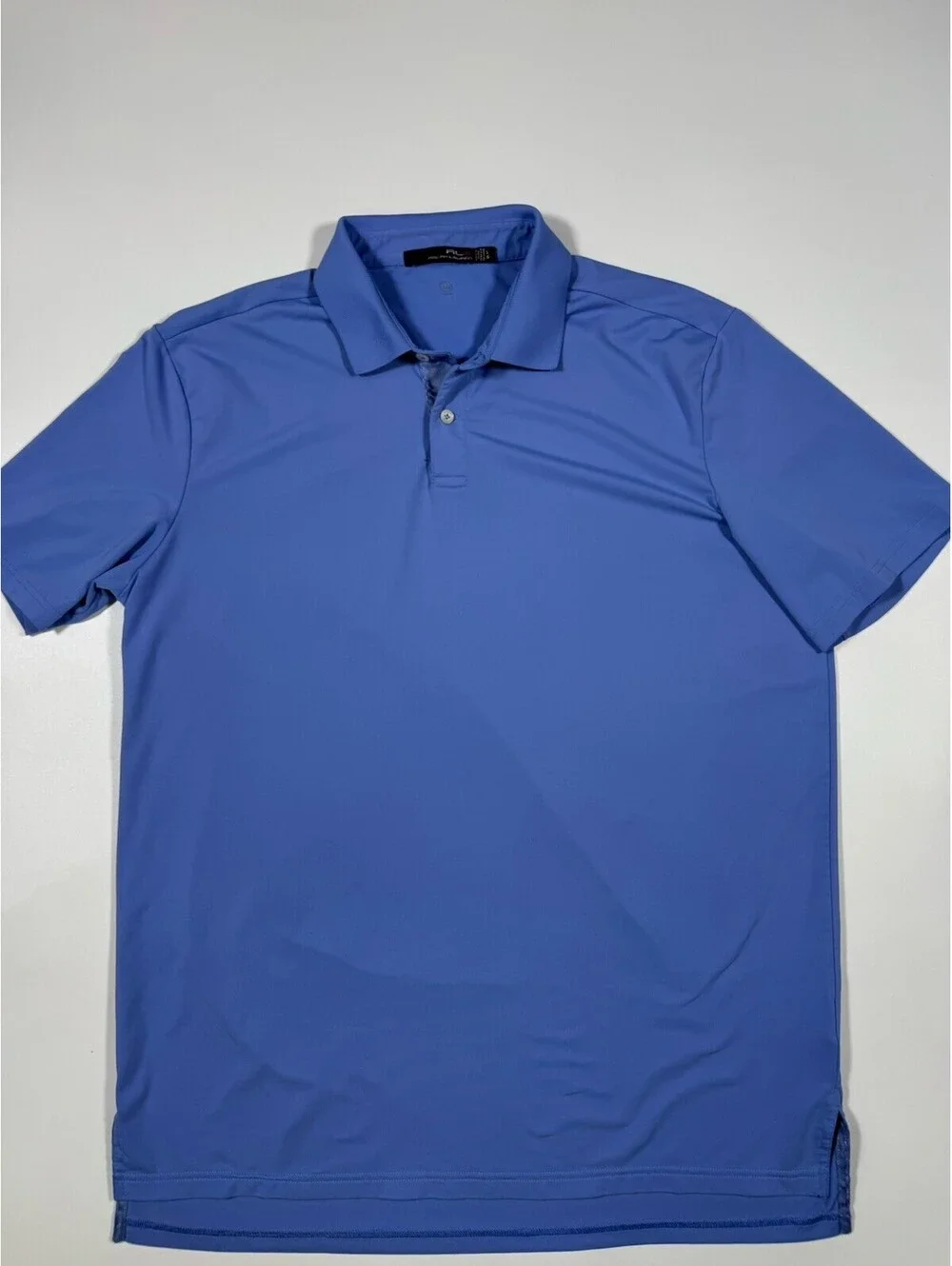 RLX Ralph Lauren Polo Shirt Mens L Blue Stretch Performance Golf Solid